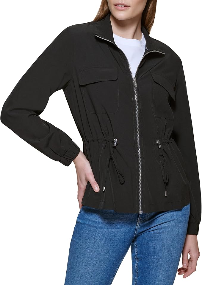 calvin klein ck 女士夹克银色硬装